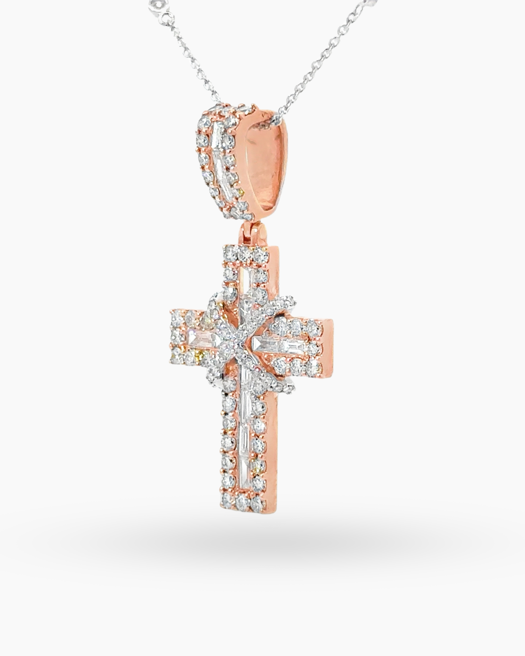 10KT ROSE GOLD CROSS