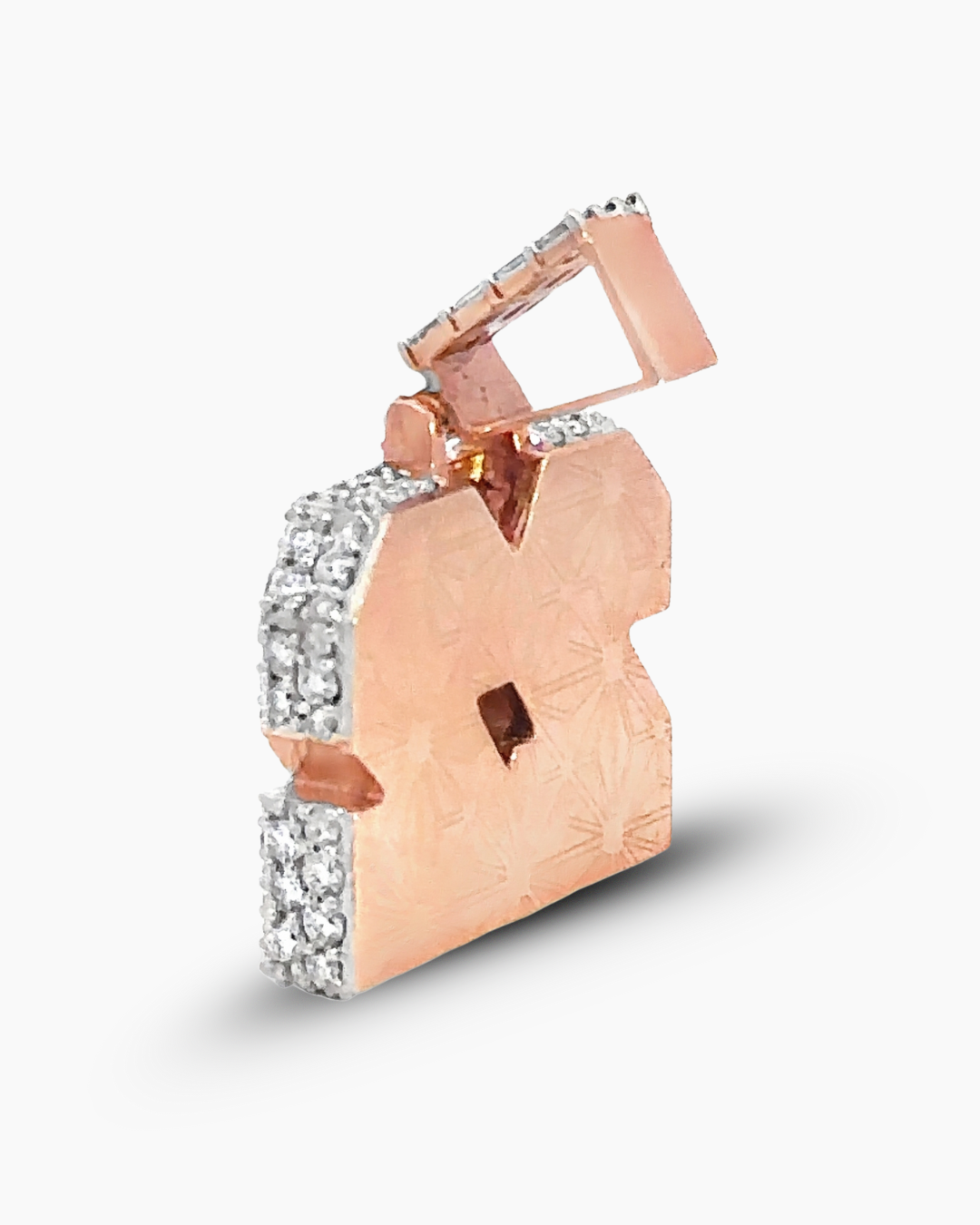 10KT ROSE GOLD "22" EMERALD PENDANT