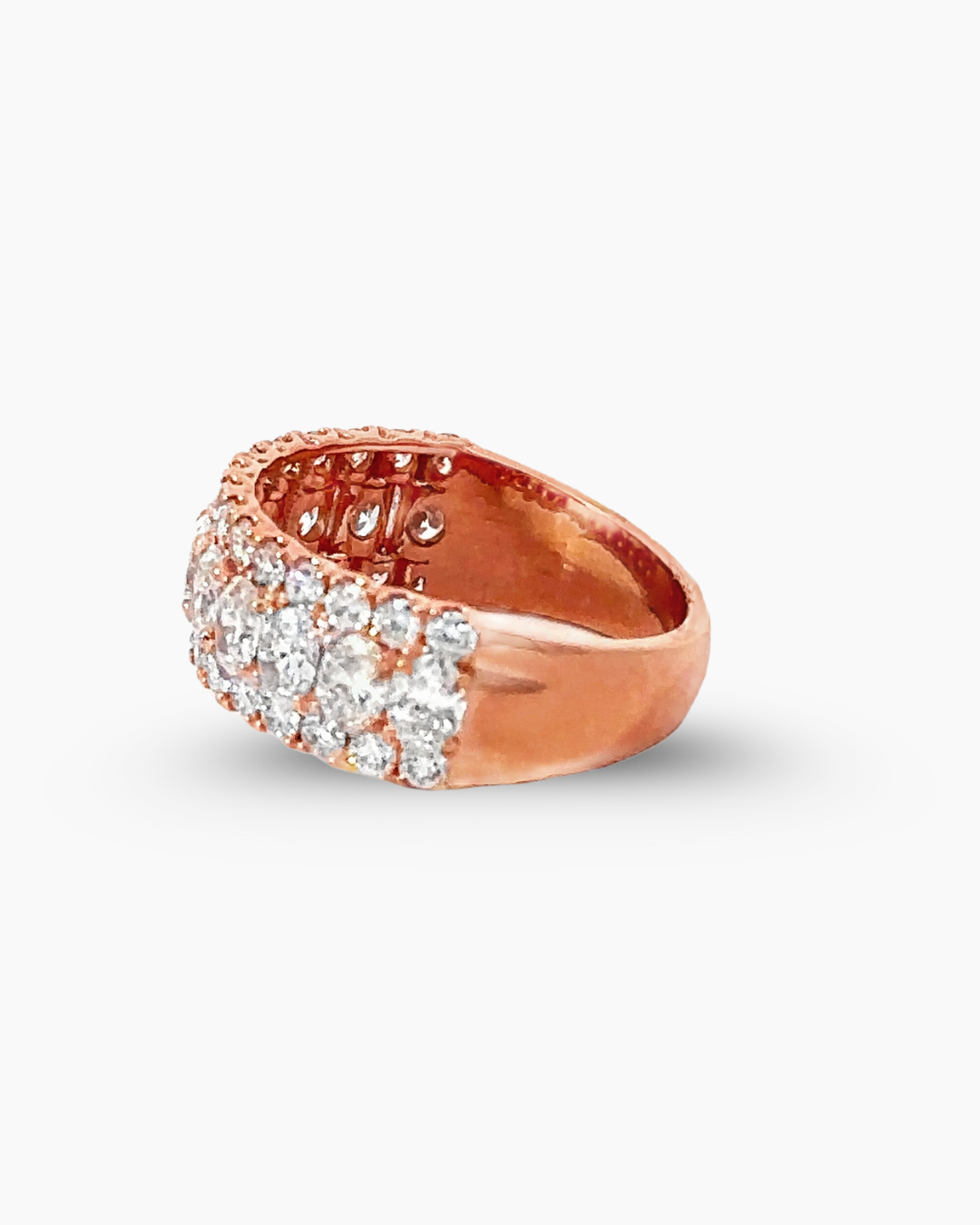 14KT Rose Gold LabGrown Diamond Oval and Round Band