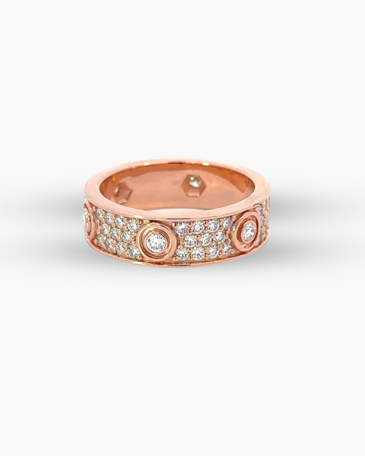 14KT ROSE GOLD LAB DIAMOND BAND