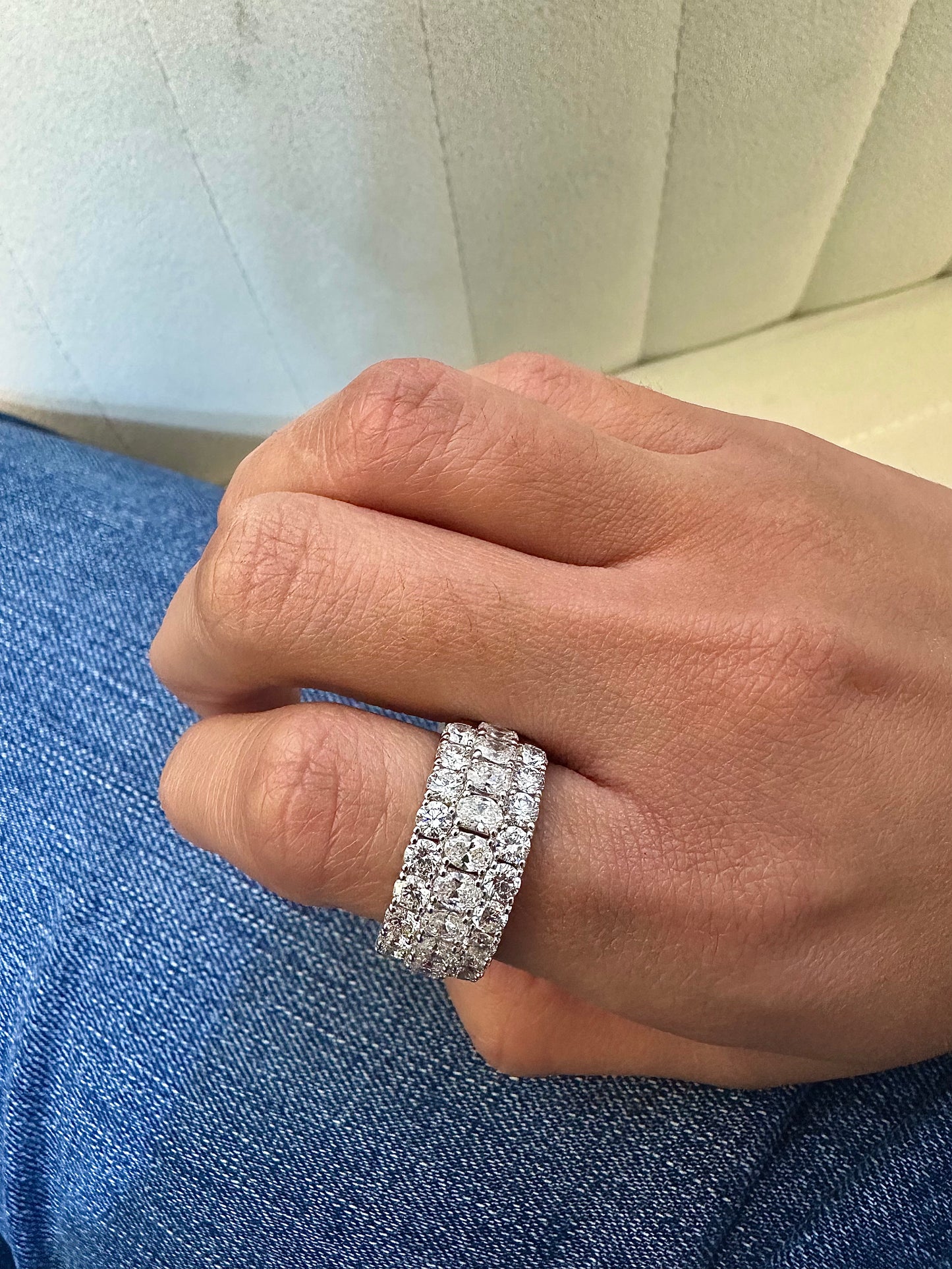 14KT ROUND AND OVAL BAND