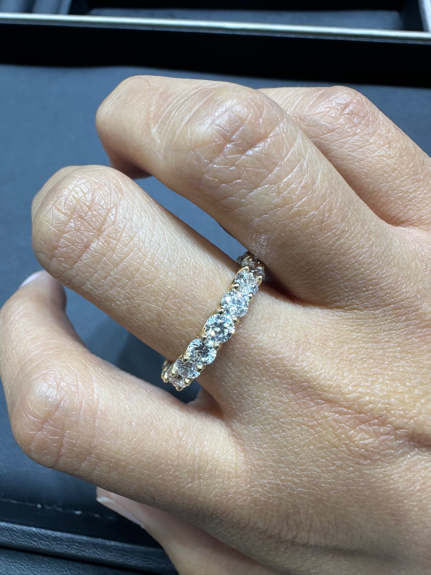 14KT YELLOW GOLD LABGROWN ETERNITY BAND