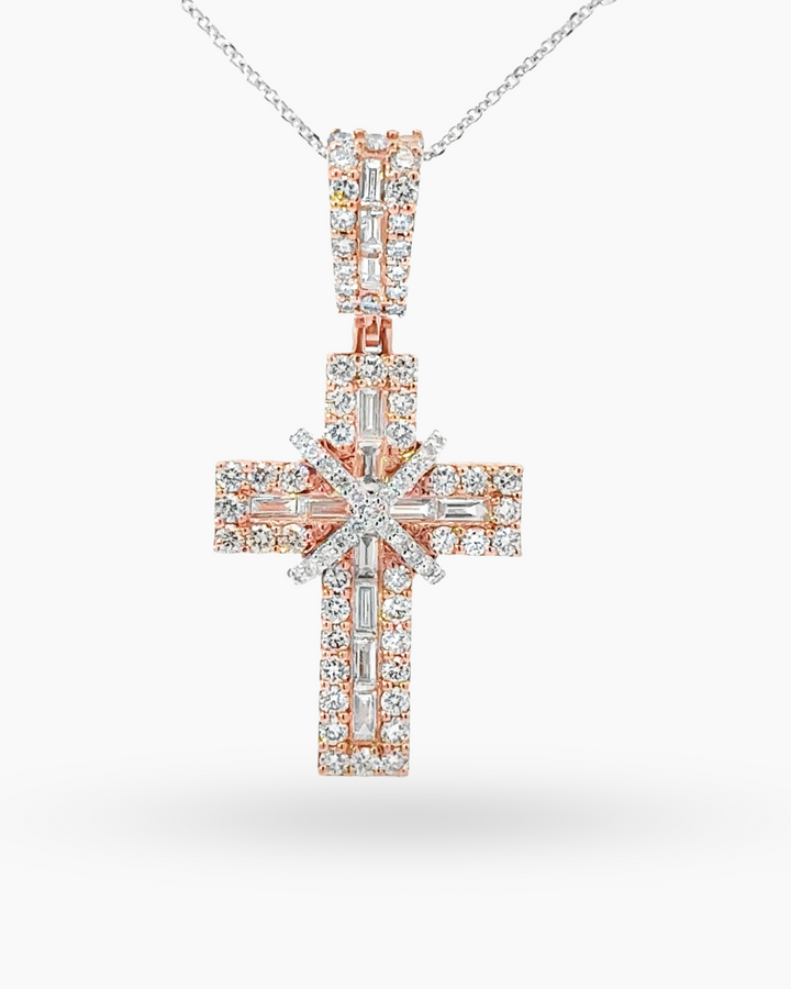 10KT ROSE GOLD CROSS