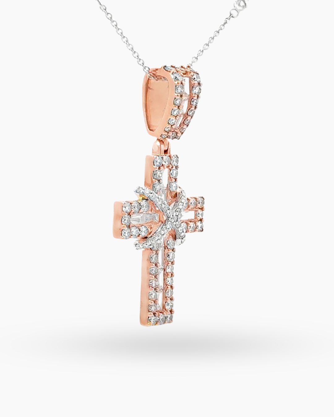 10KT ROSE GOLD CROSS