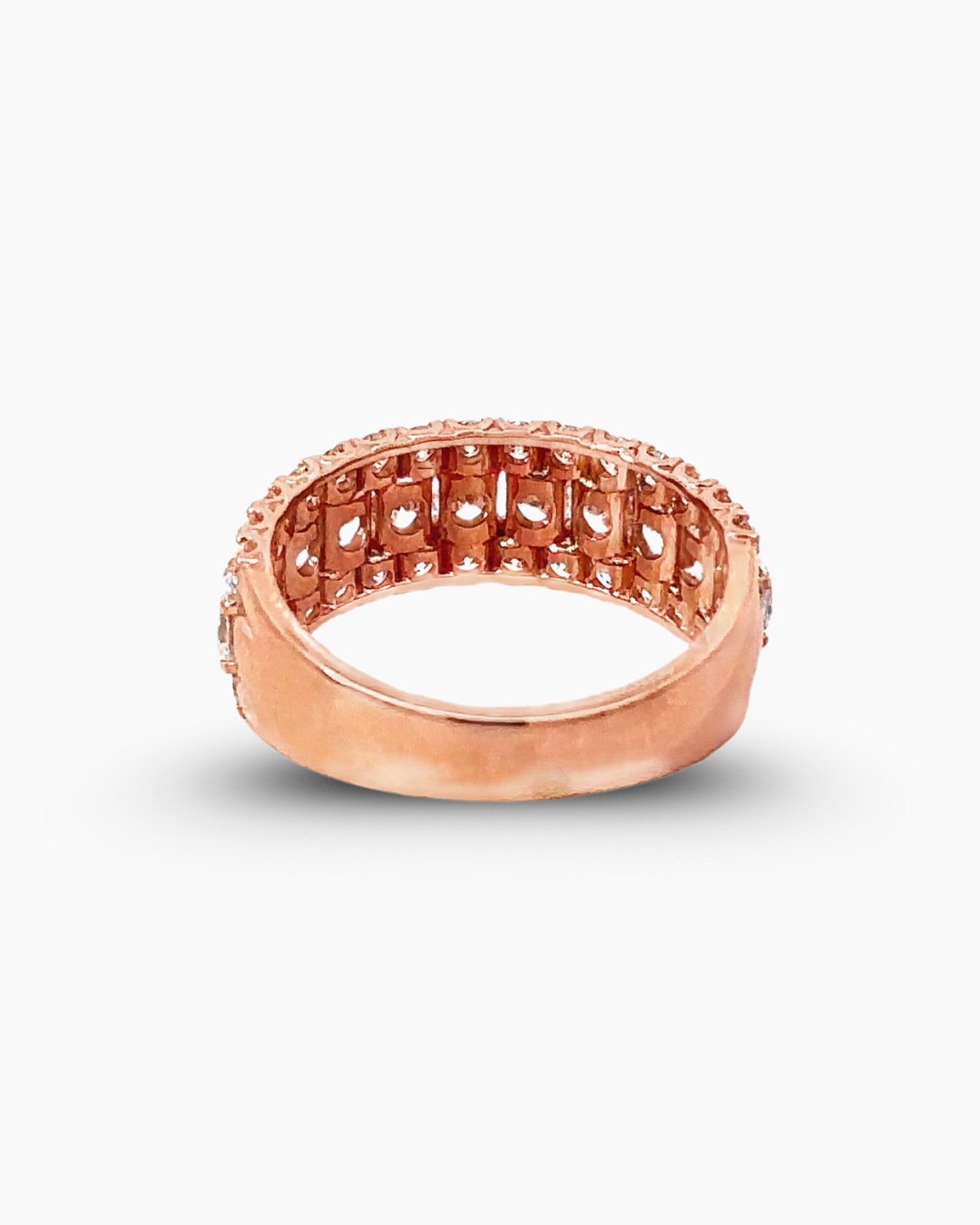 14KT Rose Gold LabGrown Diamond Oval and Round Band