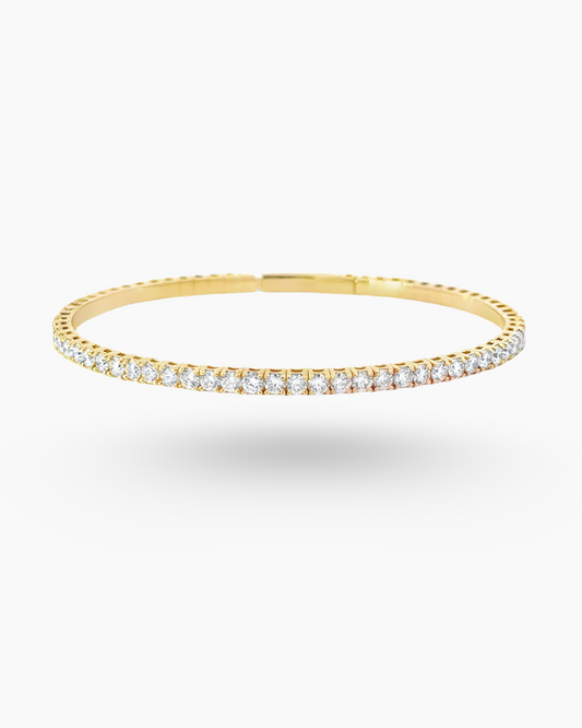 14KT YELLOW GOLD LABGROWN BANGLE