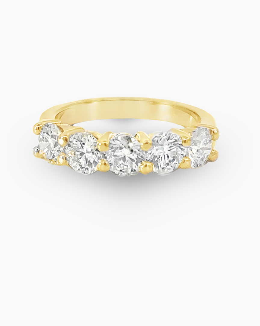 14KT Yellow Gold Five Stone Ring