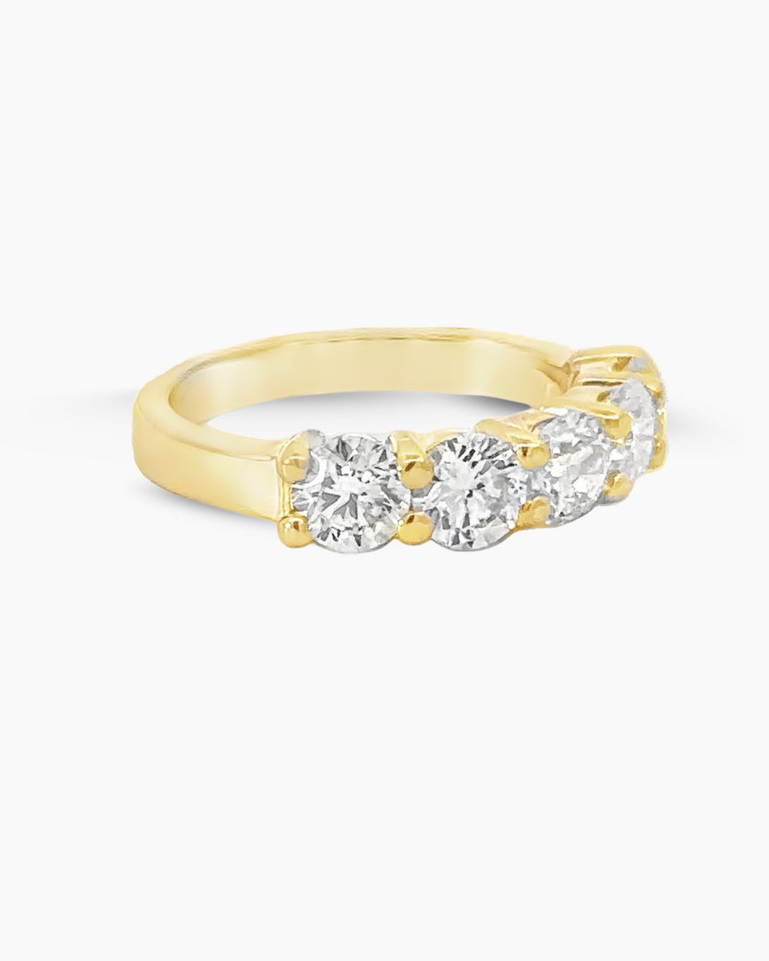 14KT Yellow Gold Five Stone Ring