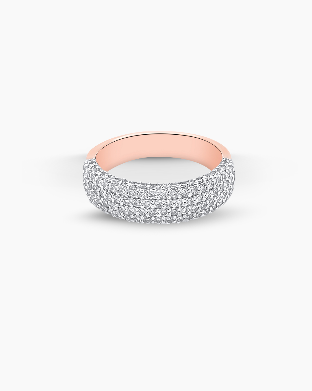 10KT ROSE GOLD DIAMOND BAND