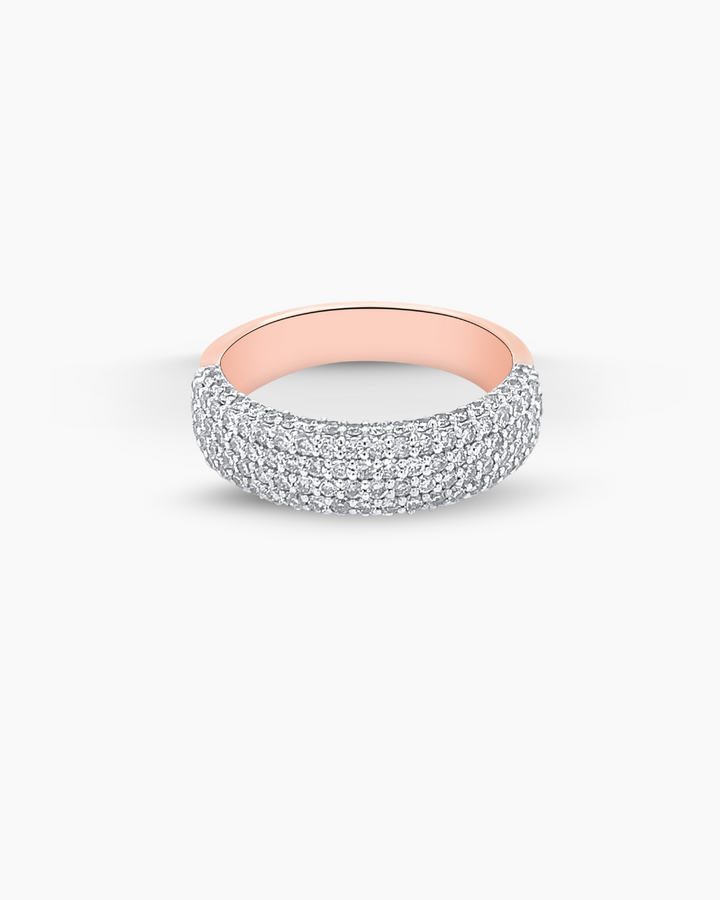 10KT ROSE GOLD DIAMOND BAND