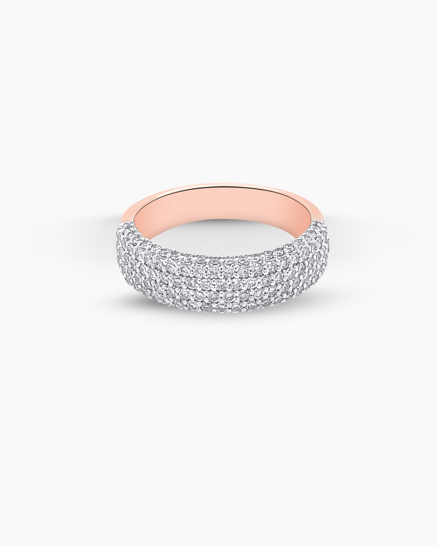 10KT ROSE GOLD DIAMOND BAND