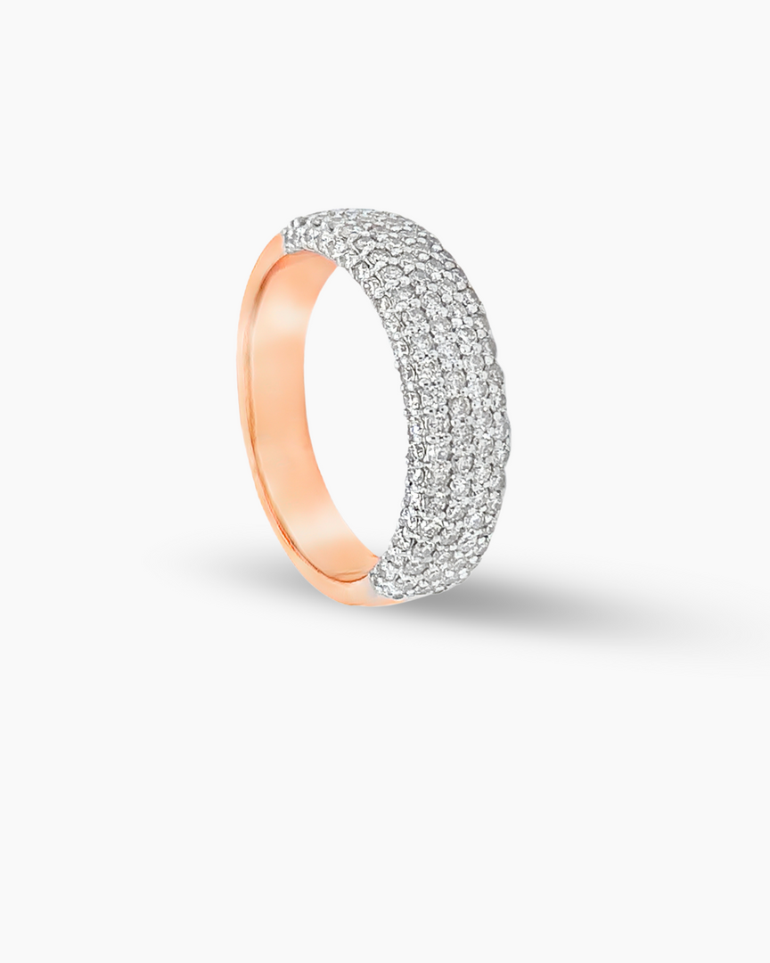 10KT ROSE GOLD DIAMOND BAND