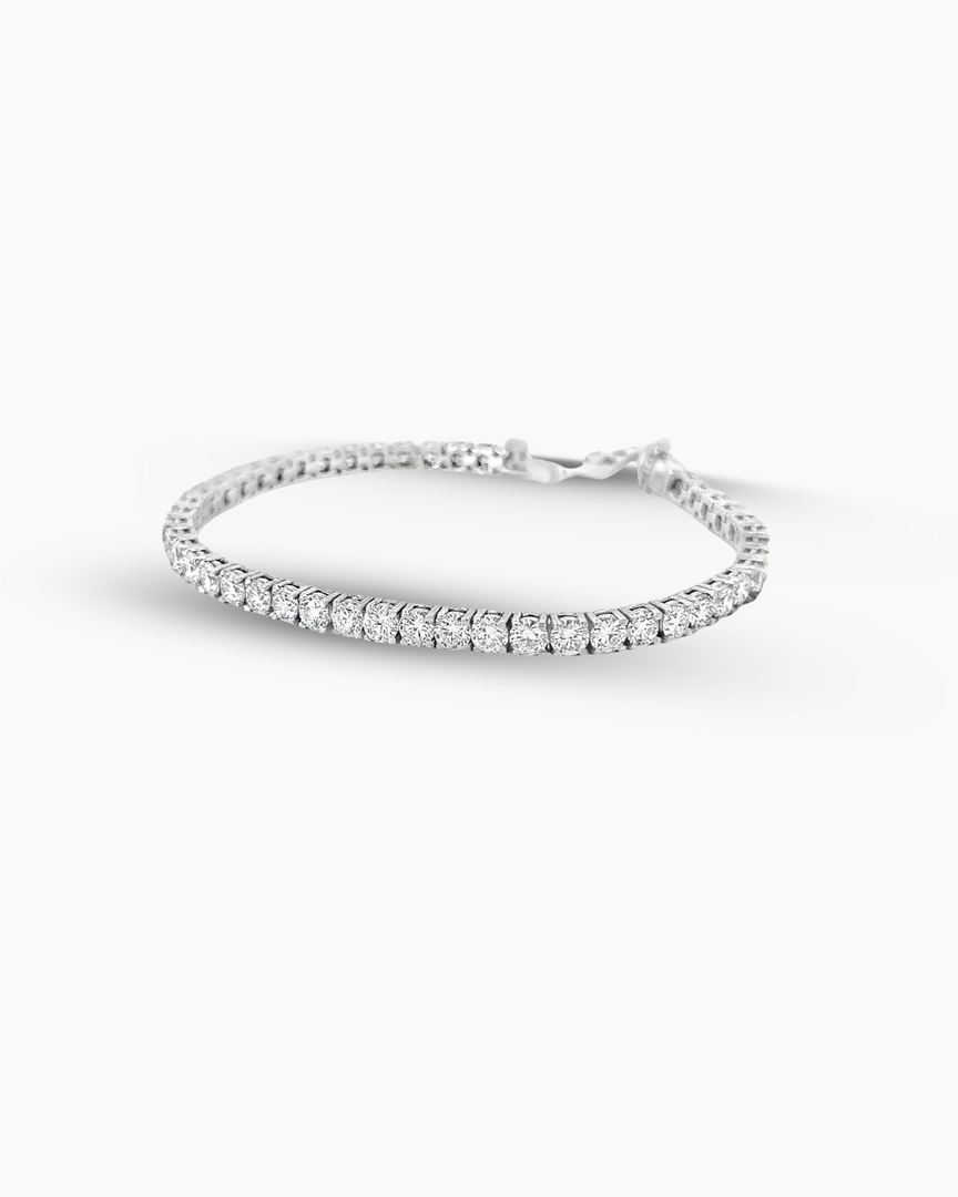 10KT NATURAL DIAMOND TENNIS BRACELET