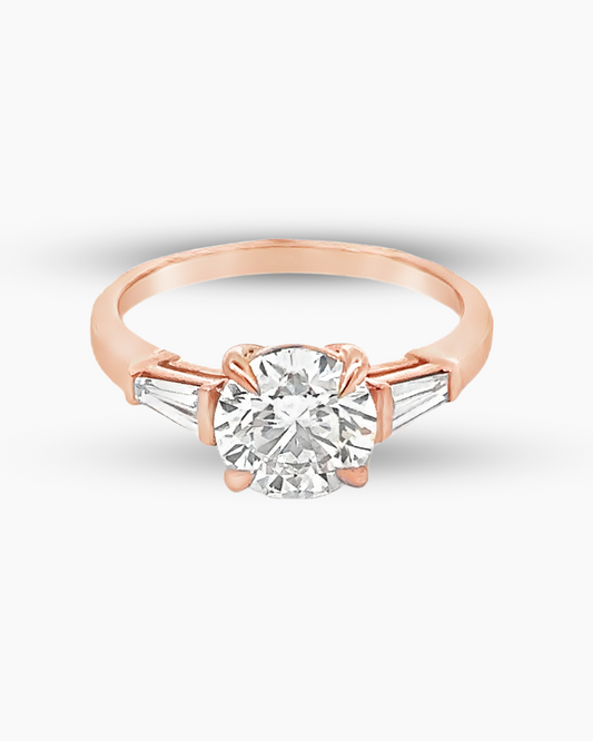14KT ROSE GOLD 1.76 CT DIAMOND RING