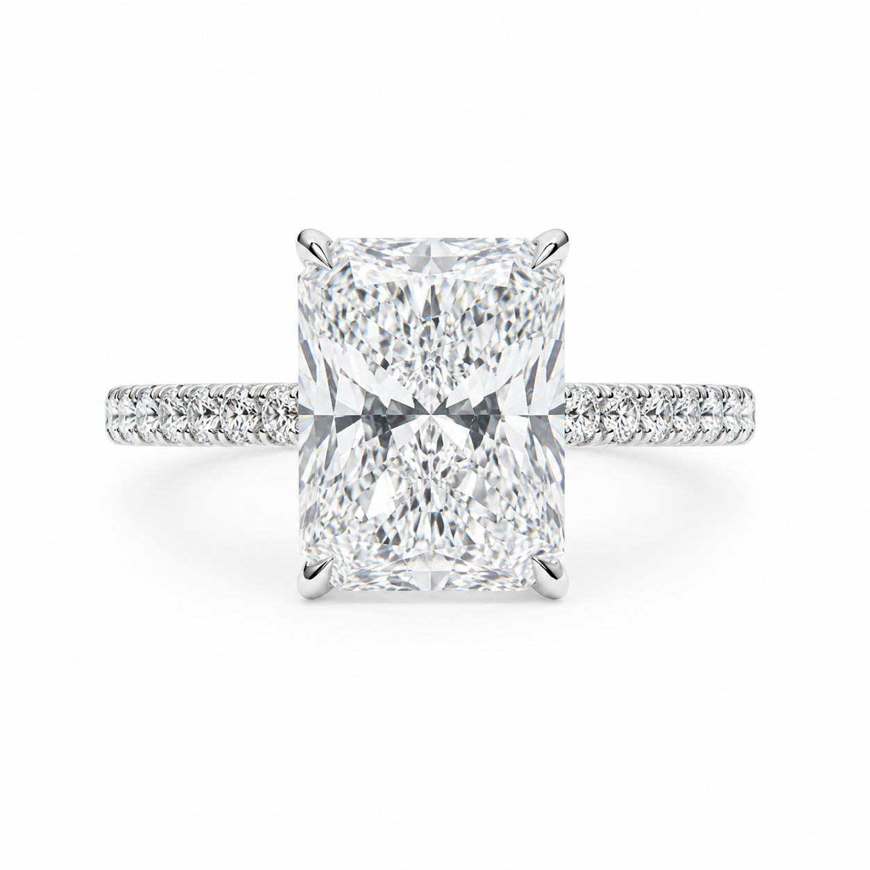 RAEH Signature Radiant Lab Grown Diamond Engagement Ring