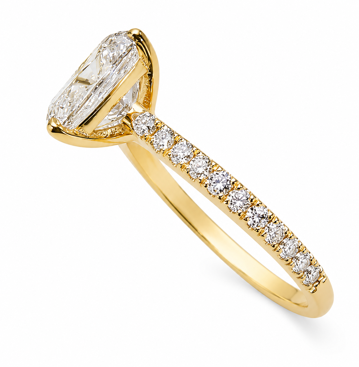 SAYA Elongated Cushion Cut Lab Grown Diamond Engagement Ring