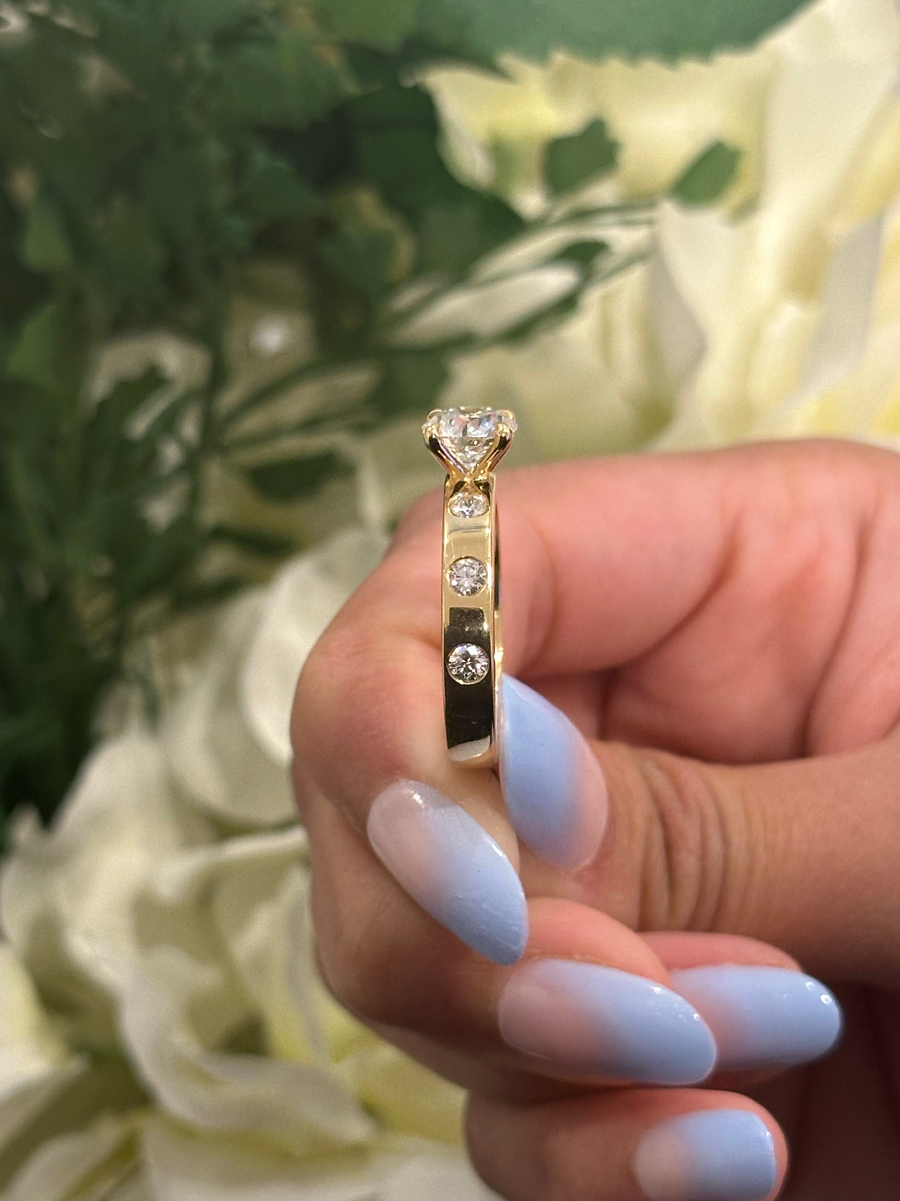 1.43 TWT 14KT YG DIAMOND RING