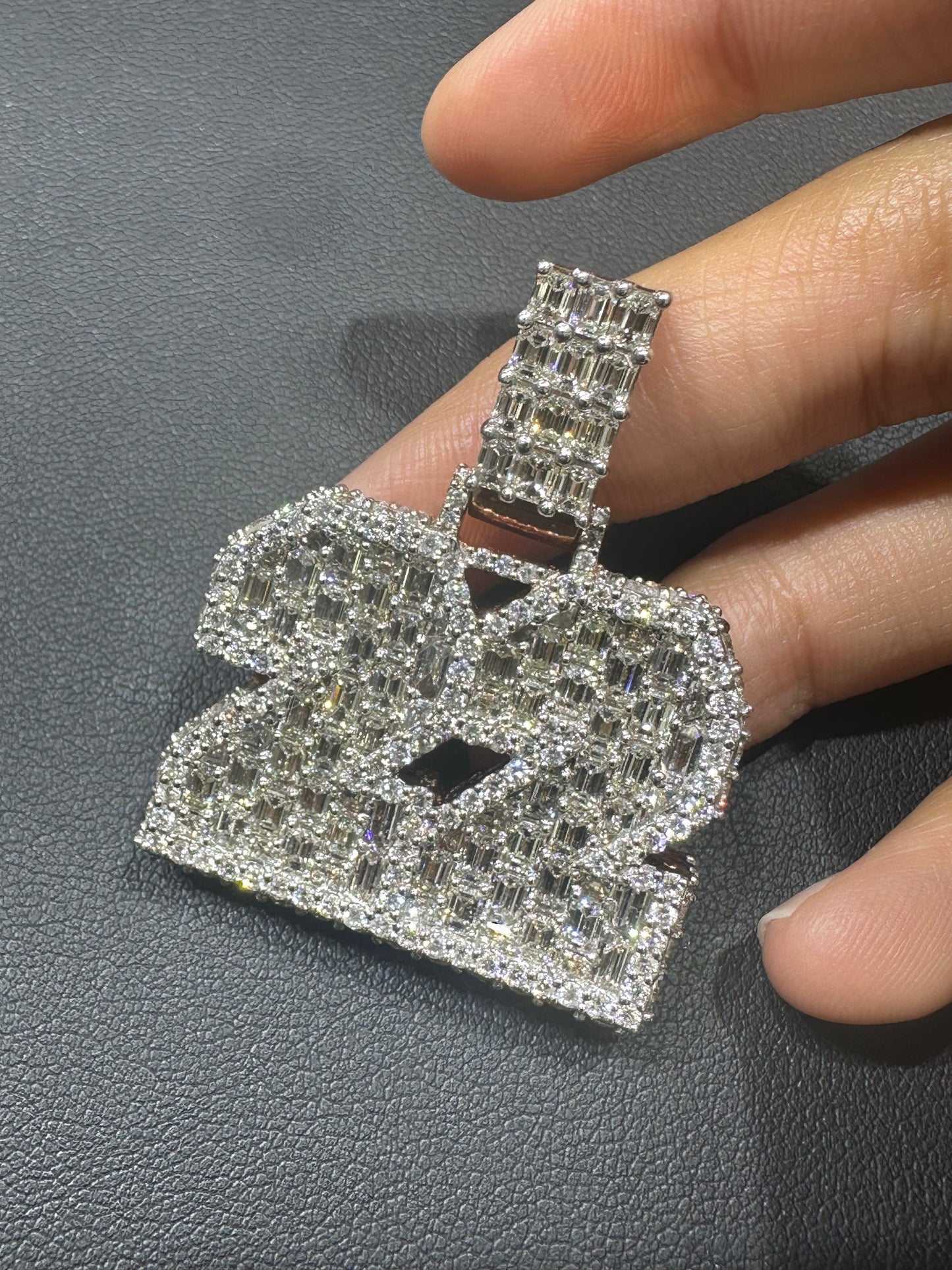 10KT ROSE GOLD "22" EMERALD PENDANT