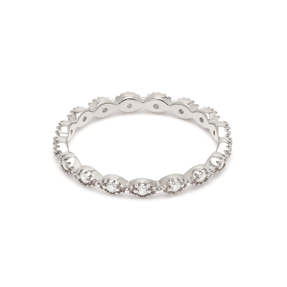 18K White Gold