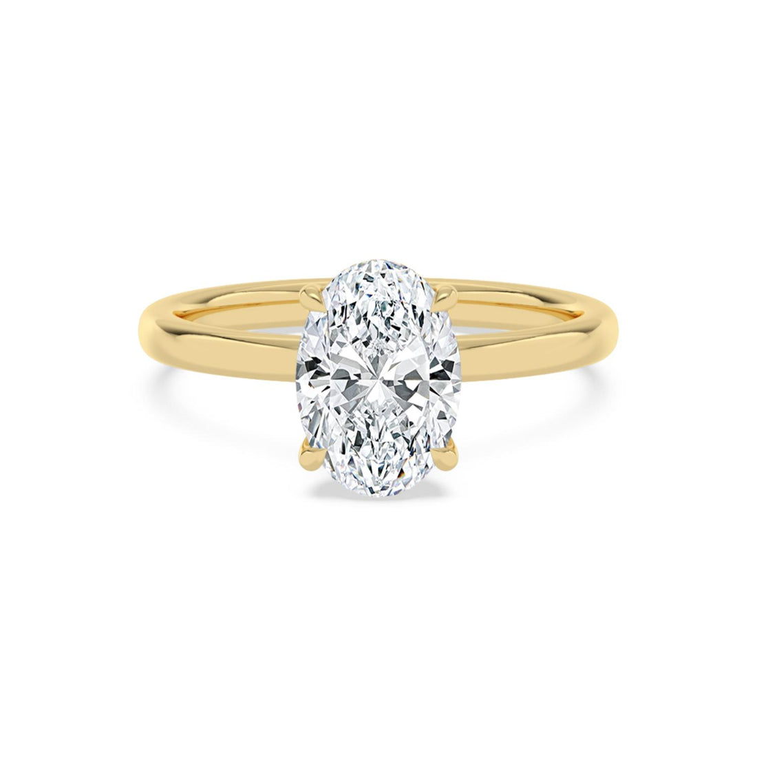SIA 2 CT Labgrown Diamond Solitaire Engagement Ring with Hidden Halo