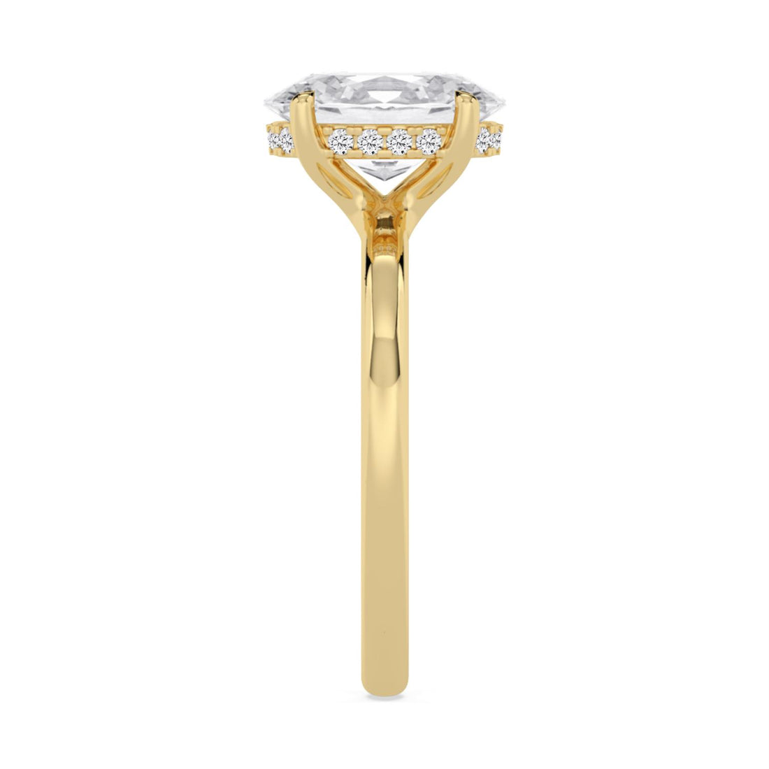 SIA 2 CT Labgrown Diamond Solitaire Engagement Ring with Hidden Halo