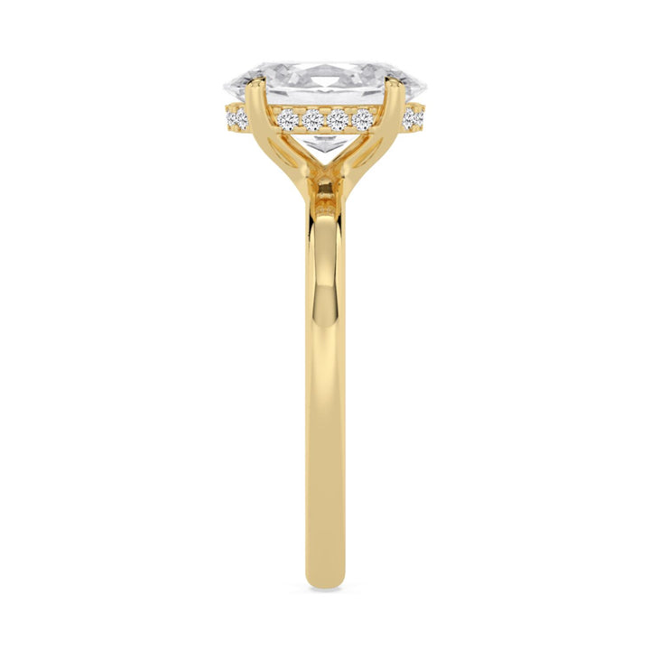SIA 2 CT Labgrown Diamond Solitaire Engagement Ring with Hidden Halo