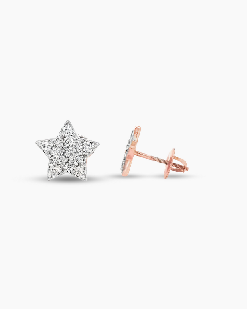 ROSE GOLD STAR EARRINGS